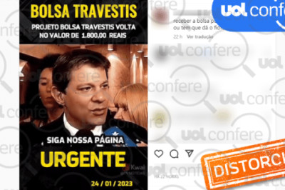 Post usa fala de Haddad de 2015 para mentir sobre 'Bolsa Travesti'